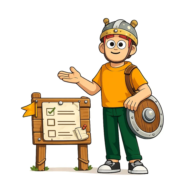 SideQuest learning guide beside a quest checklist